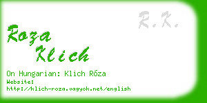roza klich business card